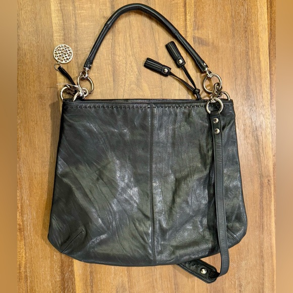 Coach Black Leather Large Crossbody Bag - Picture 7 of 9